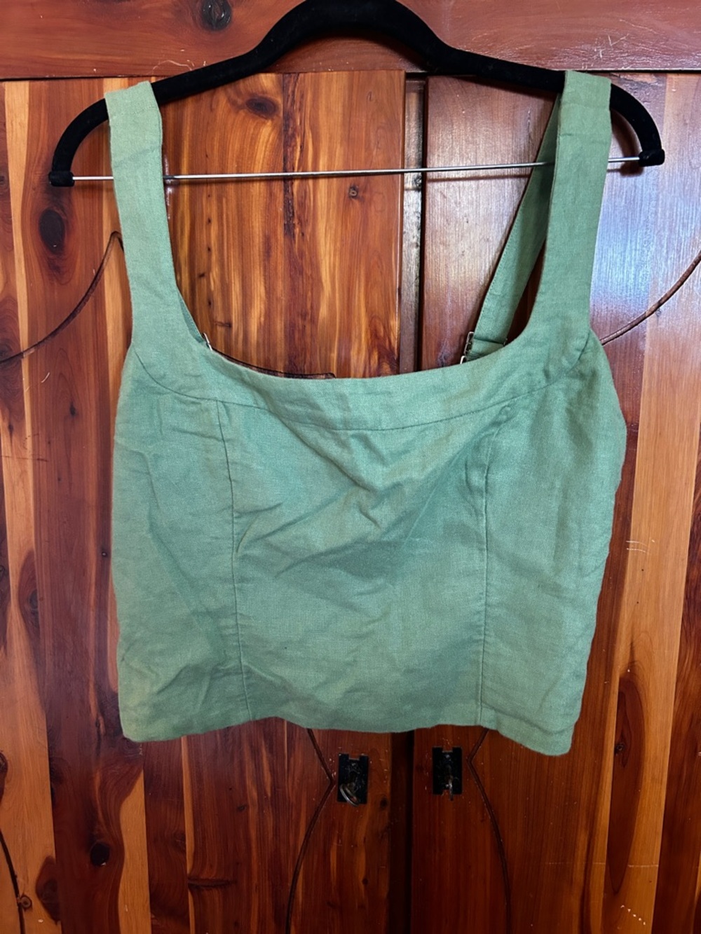 Abercrombie & Fitch Avocado Green  Linen Top